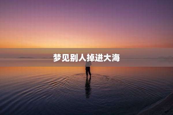 梦见别人掉进大海