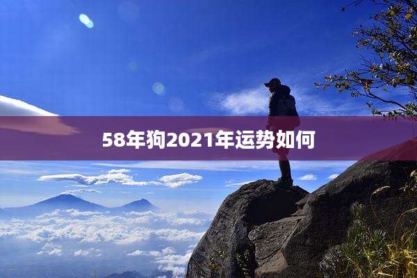 58年狗2021年运势如何