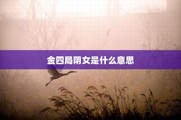 金四局阴女是什么意思