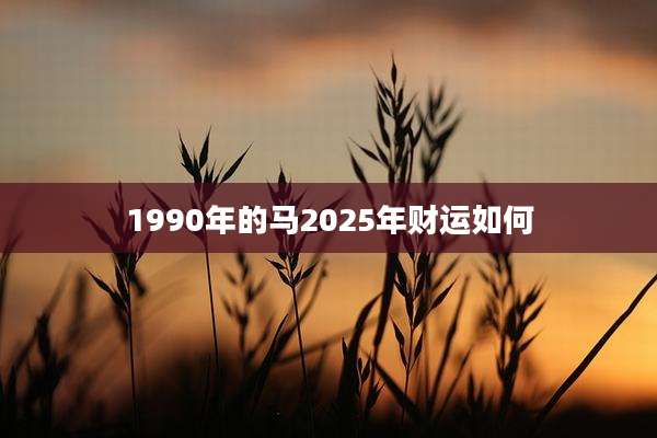 1990年的马2025年财运如何