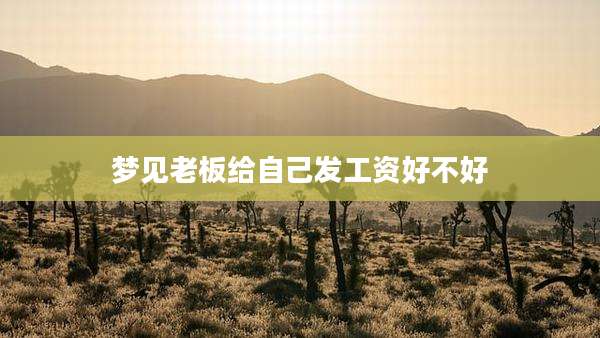 梦见老板给自己发工资好不好