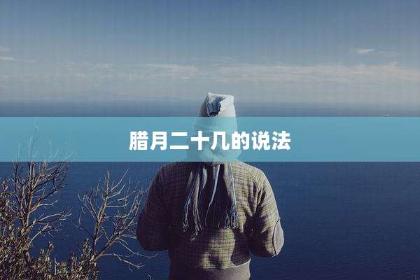 腊月二十几的说法