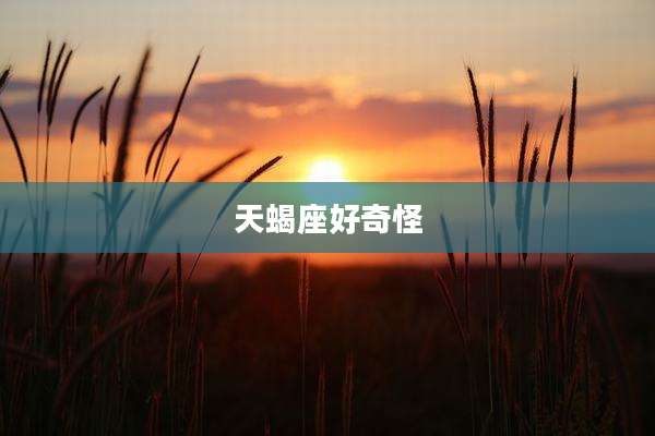 天蝎座好奇怪