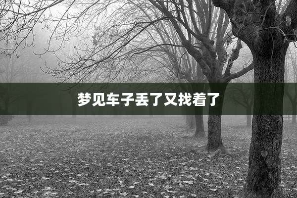 梦见车子丢了又找着了