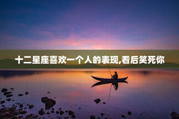 十二星座喜欢一个人的表现,看后笑死你