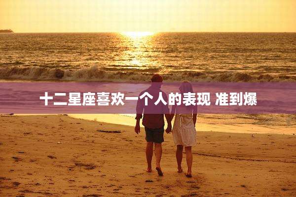 十二星座喜欢一个人的表现 准到爆