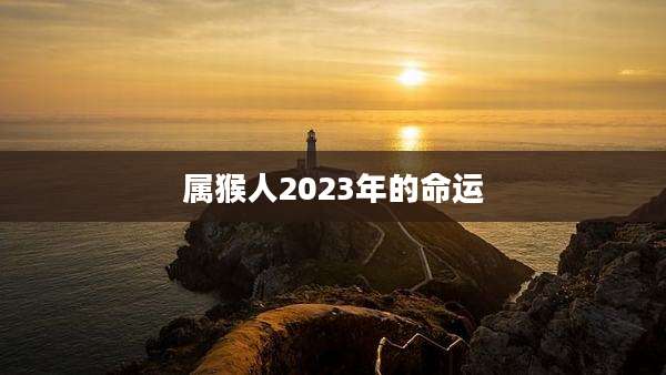 属猴人2023年的命运