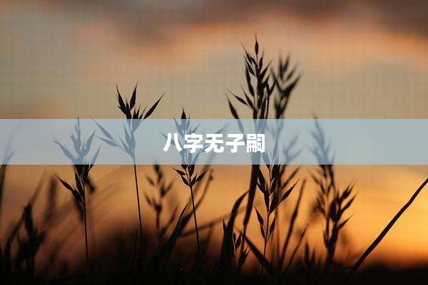 八字无子嗣