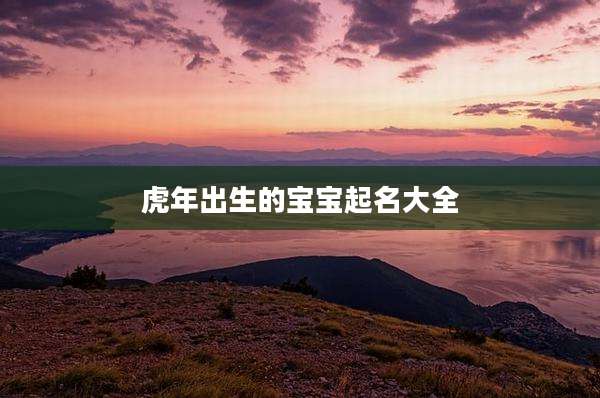 虎年出生的宝宝起名大全