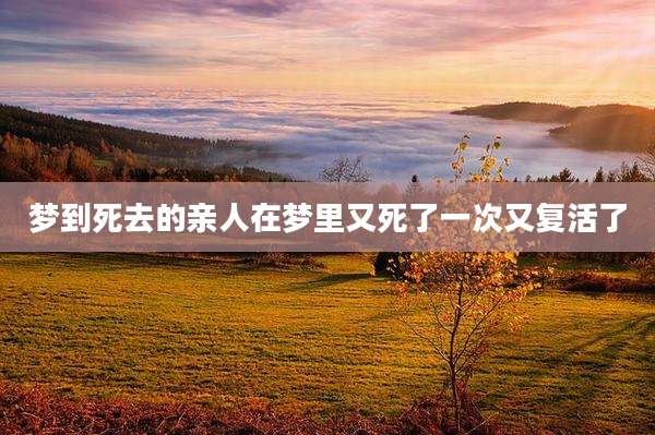 梦到死去的亲人在梦里又死了一次又复活了