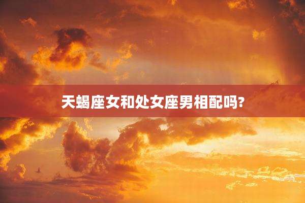 天蝎座女和处女座男相配吗?
