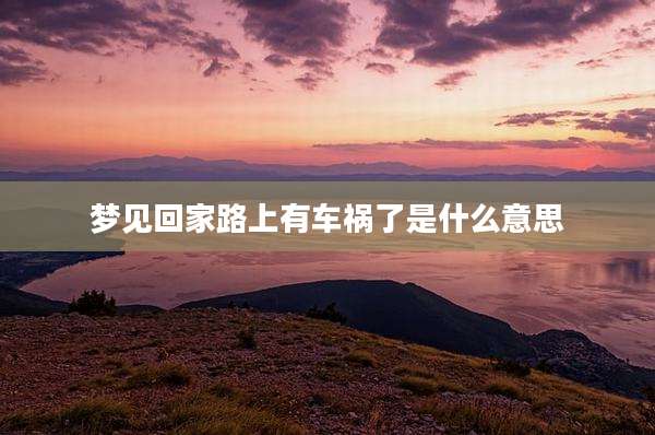 梦见回家路上有车祸了是什么意思