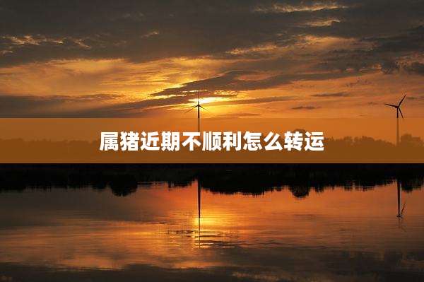 属猪近期不顺利怎么转运