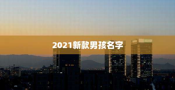 2021新款男孩名字