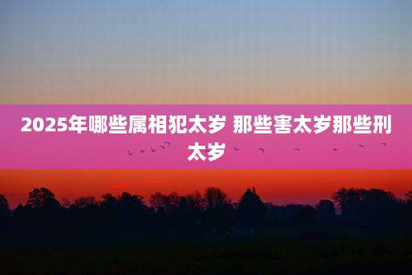 2025年哪些属相犯太岁 那些害太岁那些刑太岁