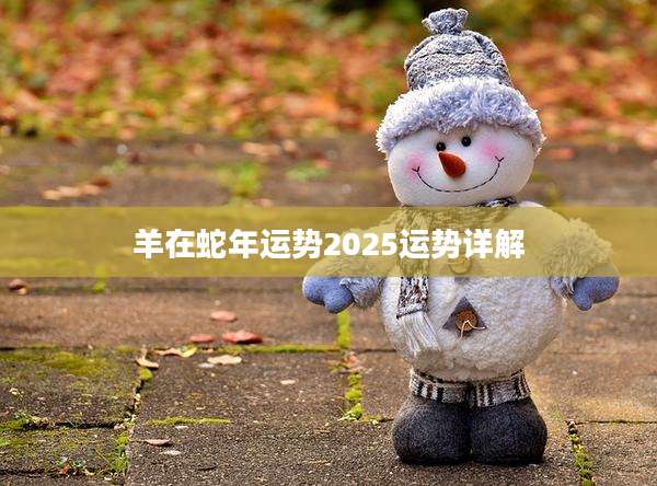 羊在蛇年运势2025运势详解