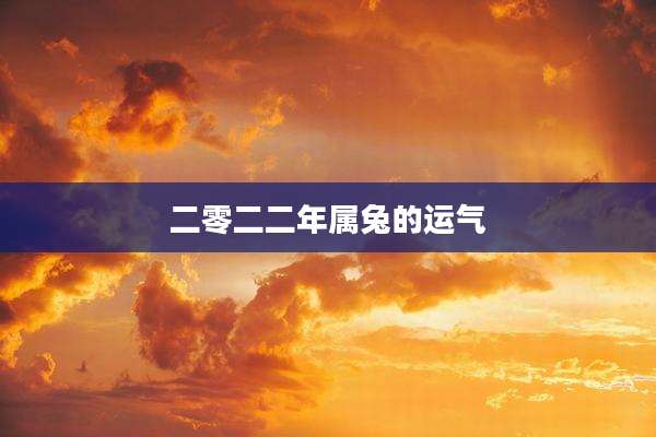 二零二二年属兔的运气