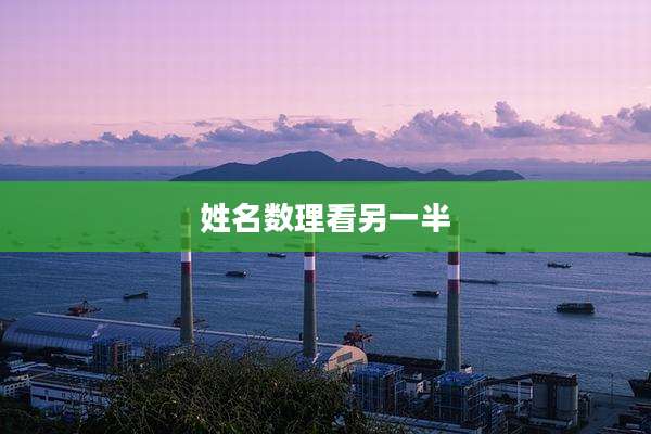 姓名数理看另一半