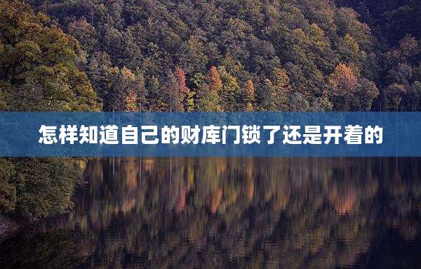 怎样知道自己的财库门锁了还是开着的