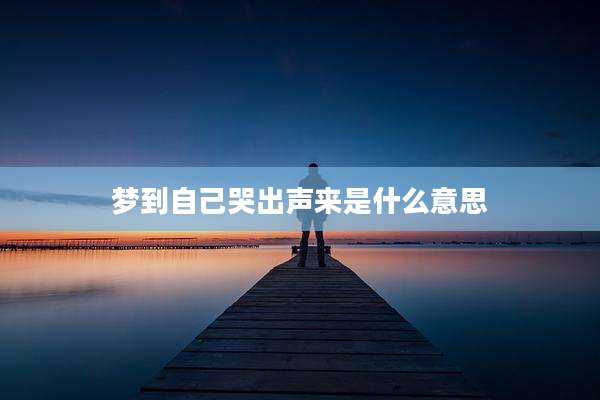 梦到自己哭出声来是什么意思