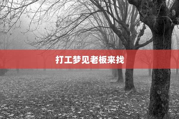 打工梦见老板来找