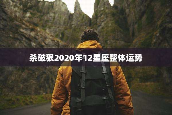 杀破狼2020年12星座整体运势