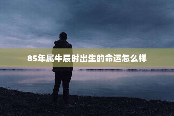85年属牛辰时出生的命运怎么样