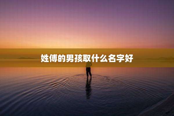 姓傅的男孩取什么名字好
