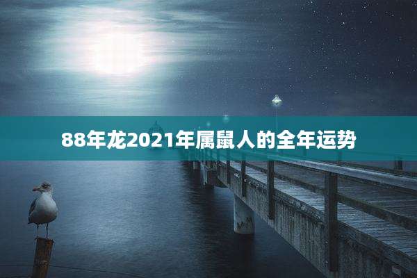 88年龙2021年属鼠人的全年运势