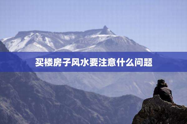 买楼房子风水要注意什么问题