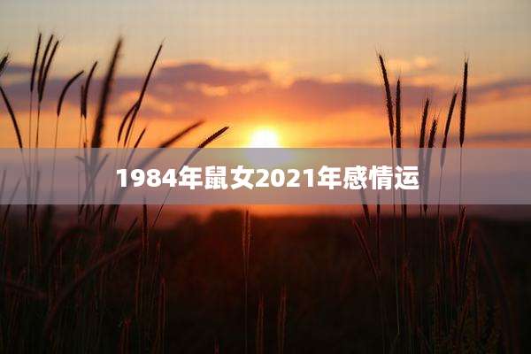 1984年鼠女2021年感情运