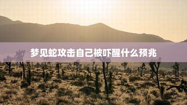 梦见蛇攻击自己被吓醒什么预兆