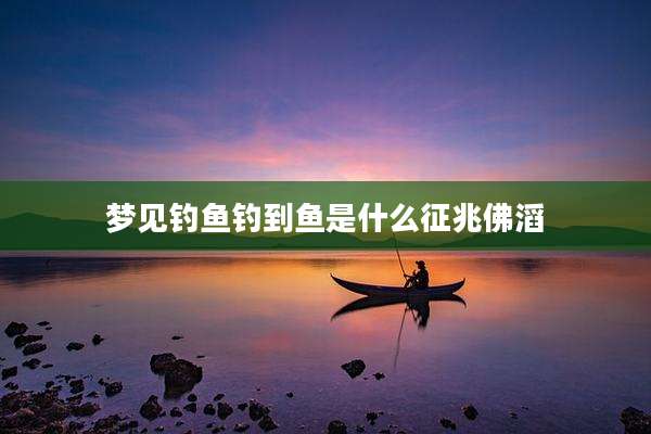 梦见钓鱼钓到鱼是什么征兆佛滔