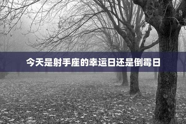 今天是射手座的幸运日还是倒霉日