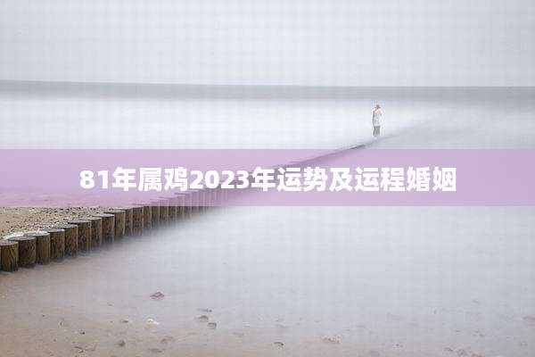 81年属鸡2023年运势及运程婚姻
