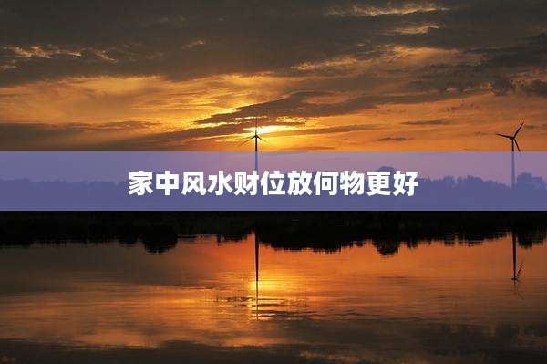 家中风水财位放何物更好