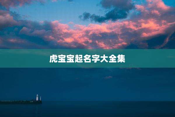 虎宝宝起名字大全集
