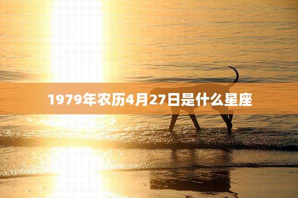 1979年农历4月27日是什么星座