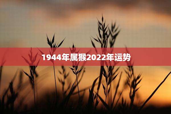 1944年属猴2022年运势
