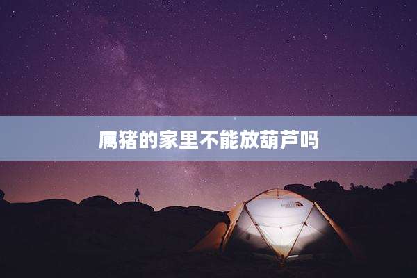 属猪的家里不能放葫芦吗
