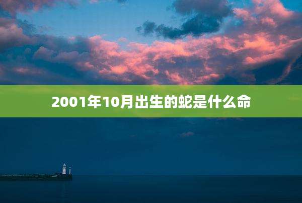 2001年10月出生的蛇是什么命