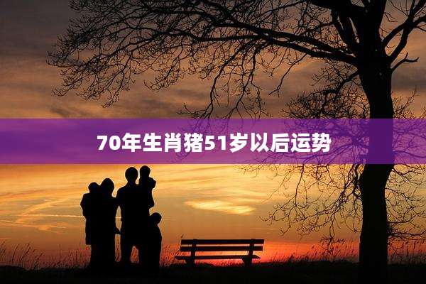 70年生肖猪51岁以后运势