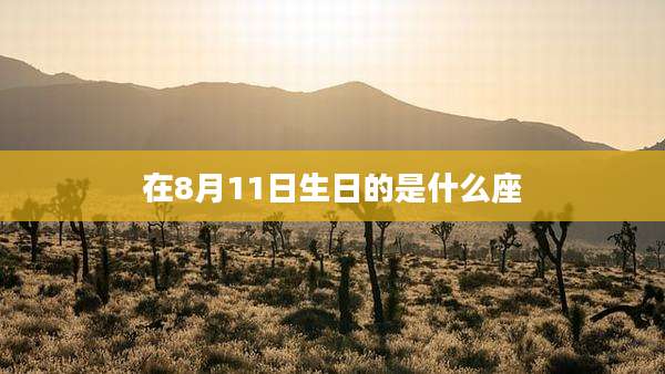 在8月11日生日的是什么座