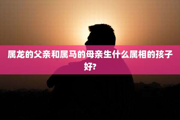 属龙的父亲和属马的母亲生什么属相的孩子好?