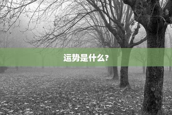 运势是什么?