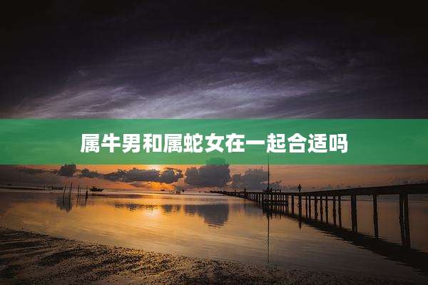 属牛男和属蛇女在一起合适吗
