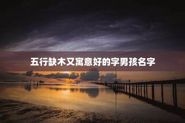 五行缺木又寓意好的字男孩名字