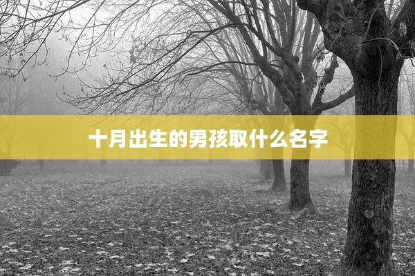 十月出生的男孩取什么名字