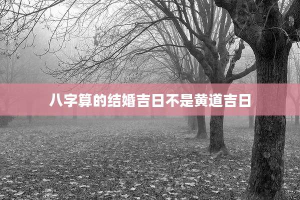八字算的结婚吉日不是黄道吉日