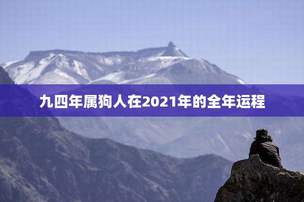 九四年属狗人在2021年的全年运程